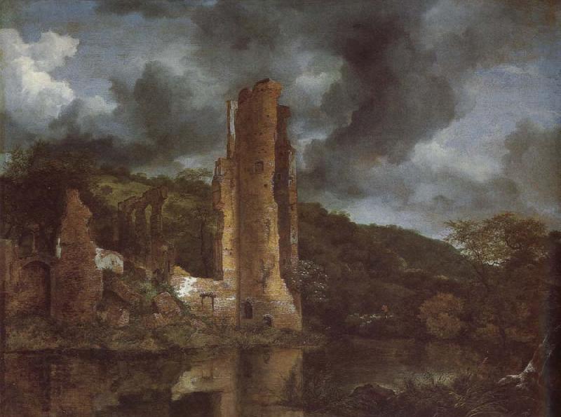 Jacob van Ruisdael Landscape with the Ruins of Egmond Castle at Egmond aan den Hoef oil painting picture